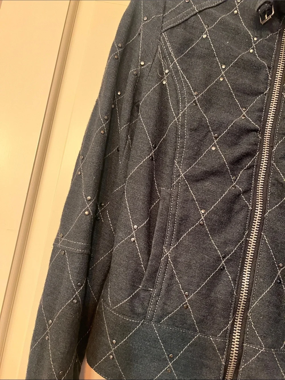 Free People Dark Gray Zip-Front Women's Jacket Pockets XS